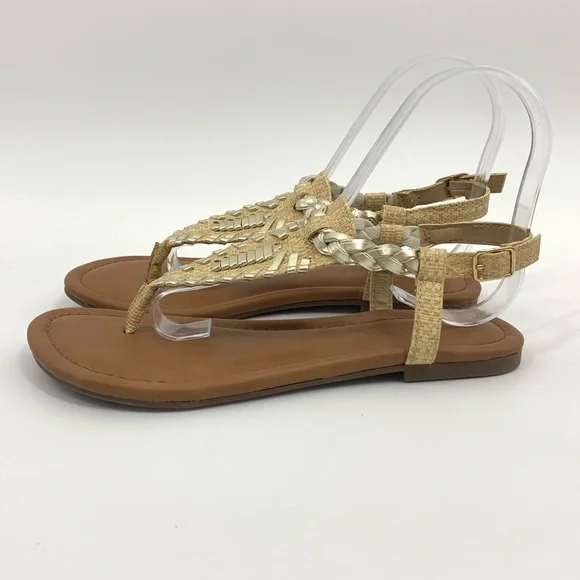 Rampage Weave Egyptian Bohemian Buckle Sandals - Picture 2 of 6
